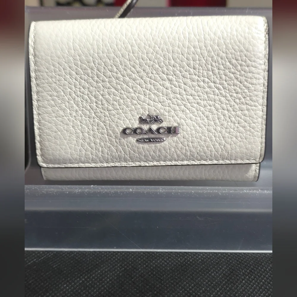 Coach Leather Wallet Taupe/Sand NWT - Picture 7 of 11